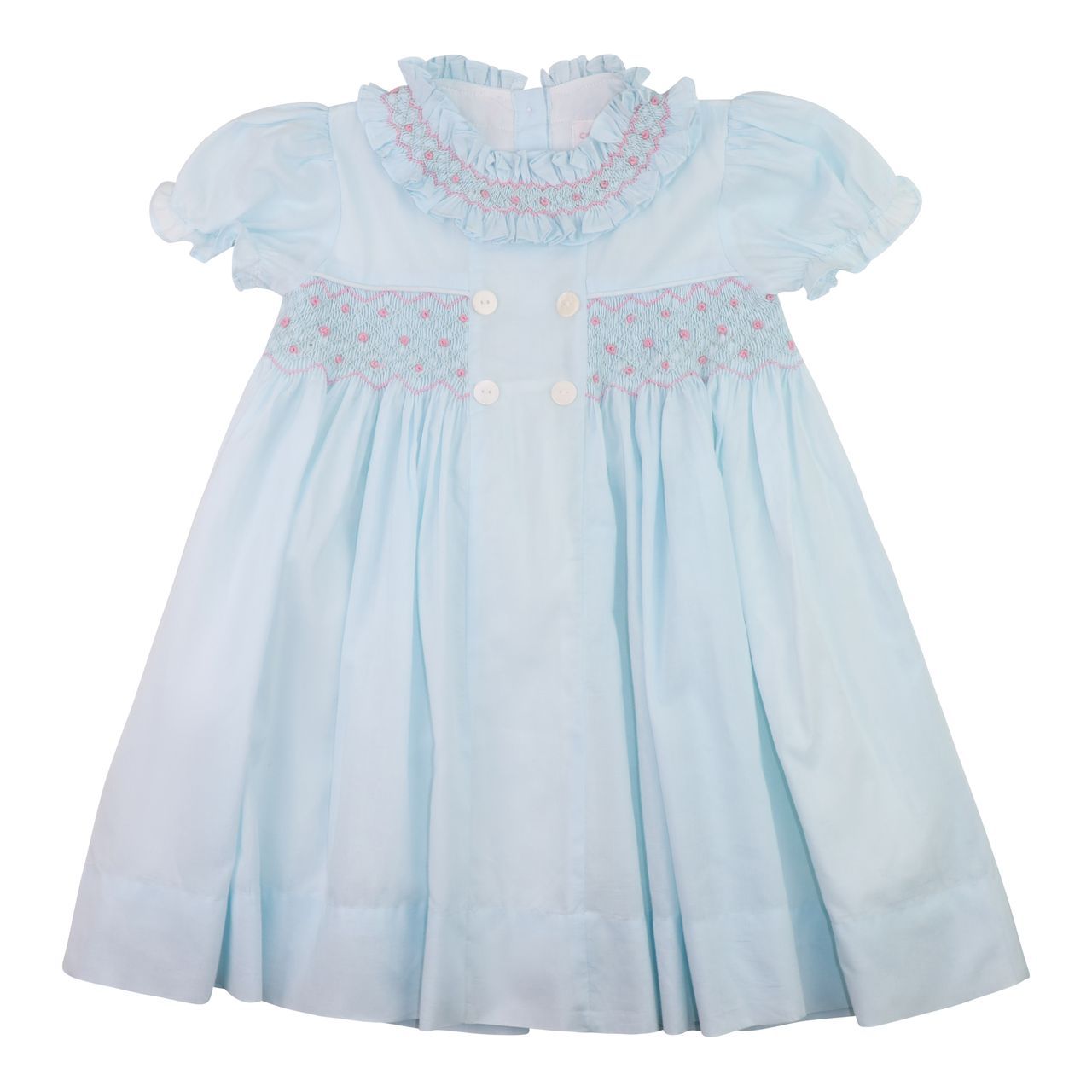 Smocked Rosette Dress