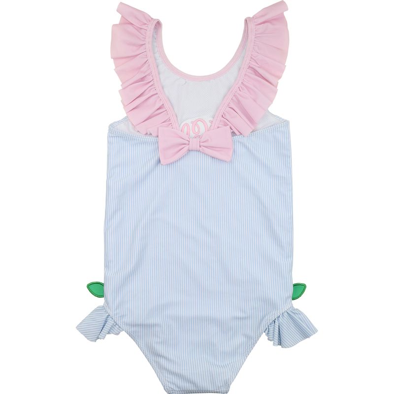 Striped Applique Cherry Swimsuit