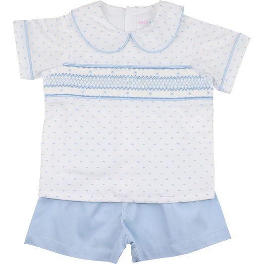 Swiss Dot Smocked Short Set