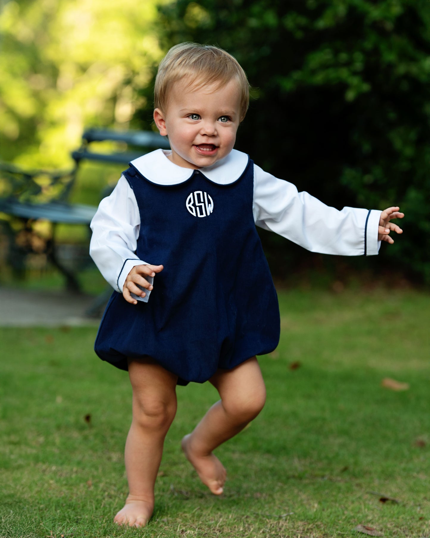 Navy Corduroy Bubble Set