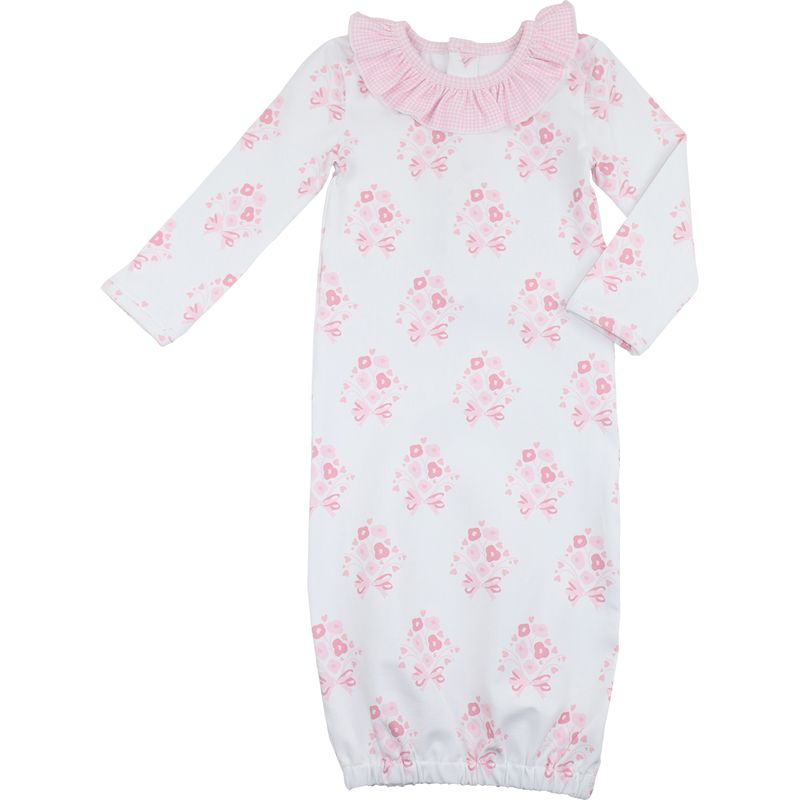 Valentine Bouquet Knit Baby Gown