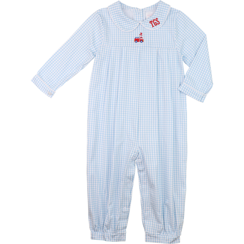 Valentine Firetruck Knit Long Romper