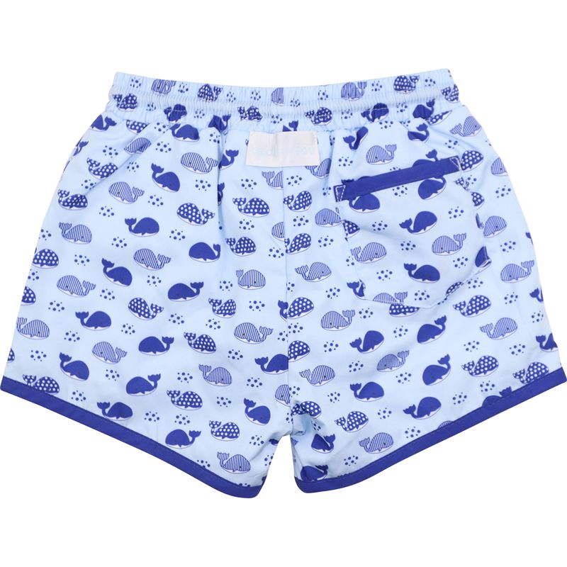 Whale Print Swim Trunks