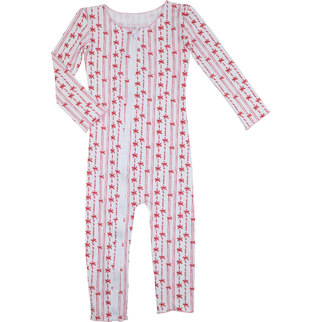 White onesie with red star pattern on a white background