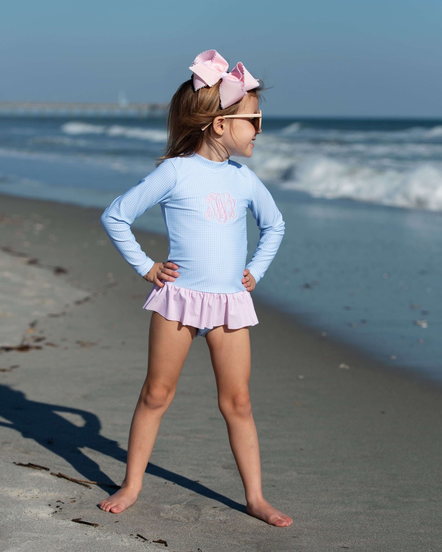 Gingham Ruffle Swimsuit