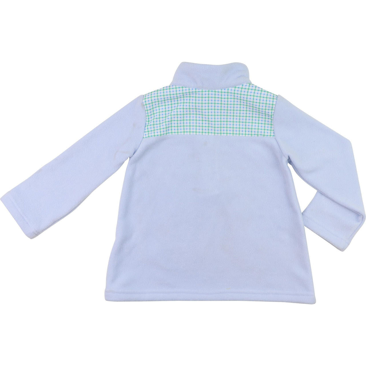 Blue And Green Windowpane Fleece Pullover - Shipping Late September Cecil and Lou