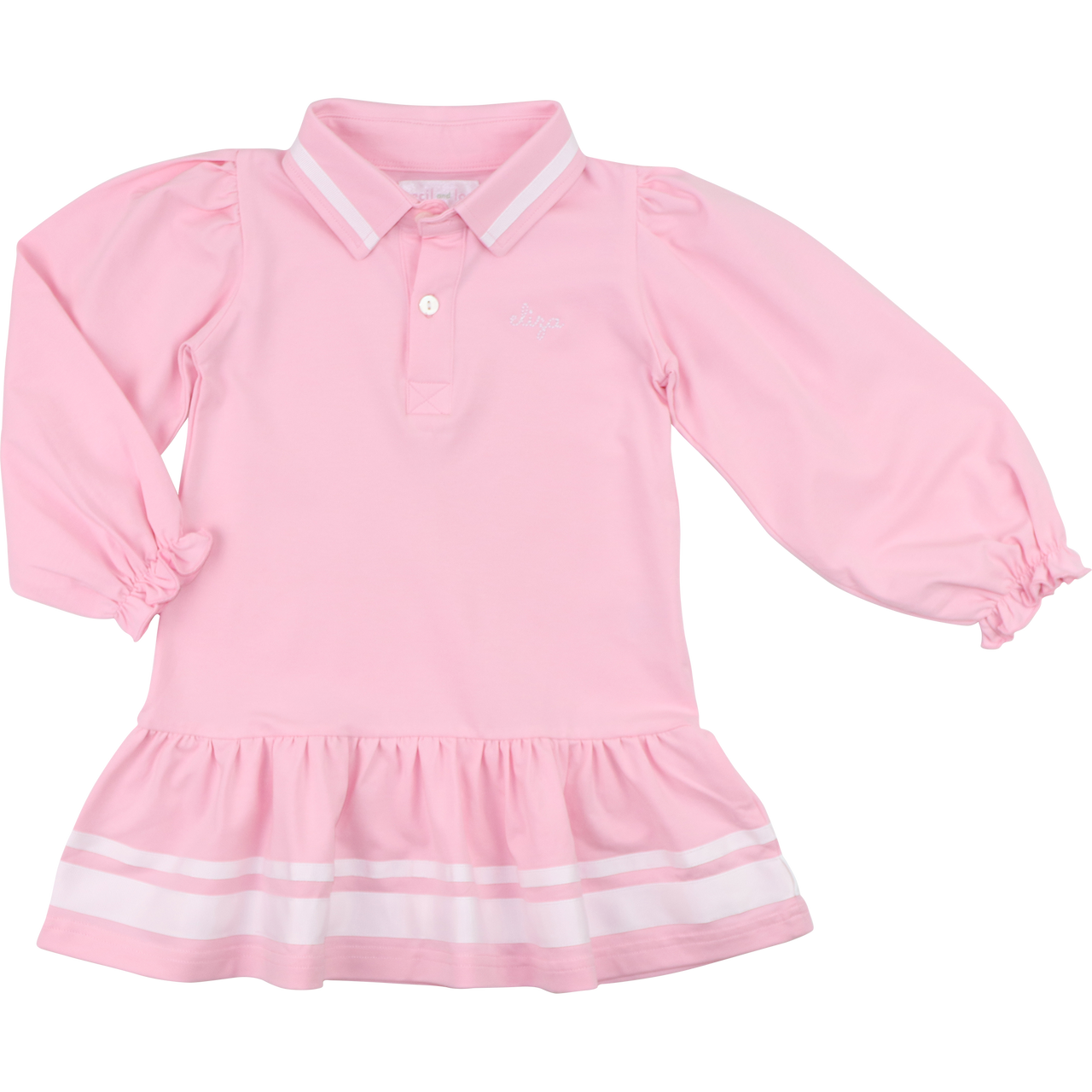 Pink And White Knit Tennis Dress
