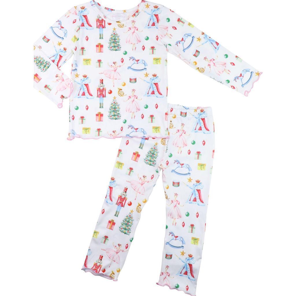 Pink Knit Holiday Nutcracker Pajamas