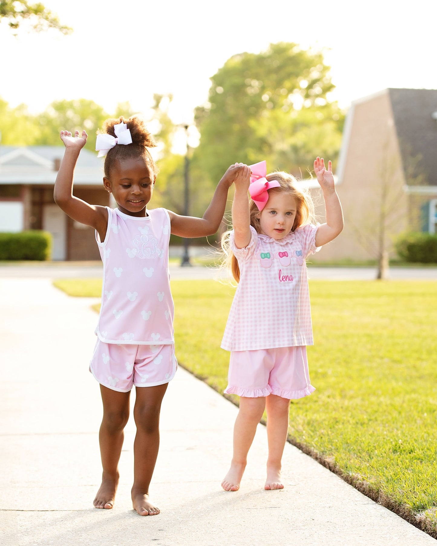 Pink And White Mouse Ears Knit Play Set