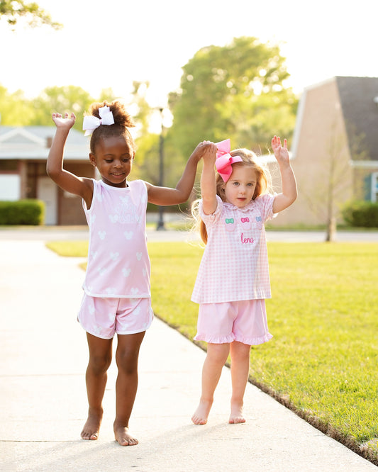 Pink And White Mouse Ears Knit Play Set