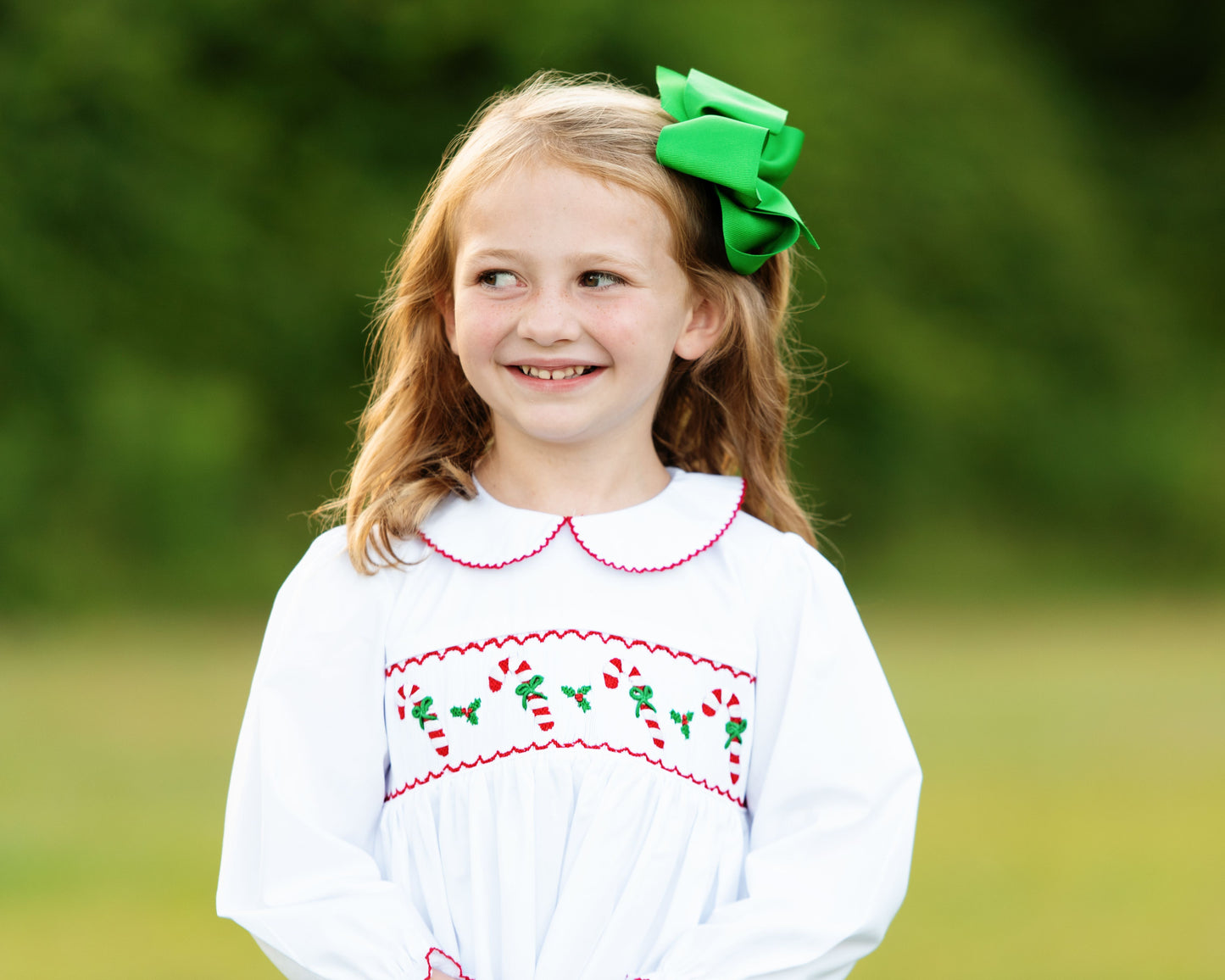 Smocked Candy Cane Dress