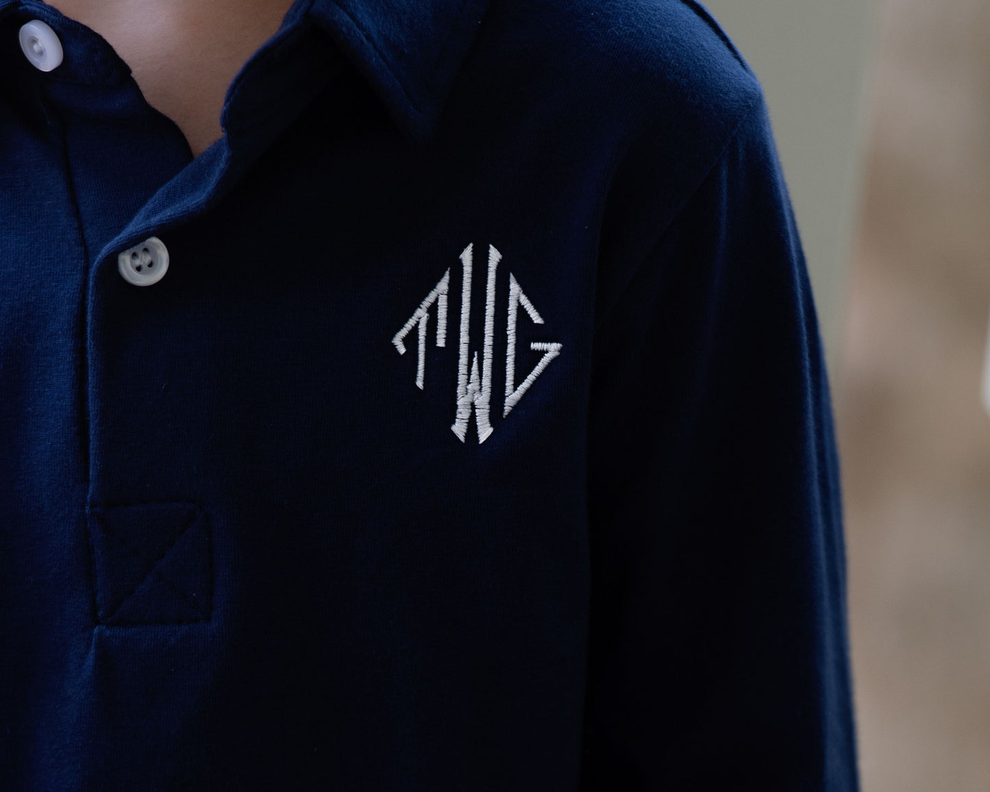Navy Knit Polo Shirt