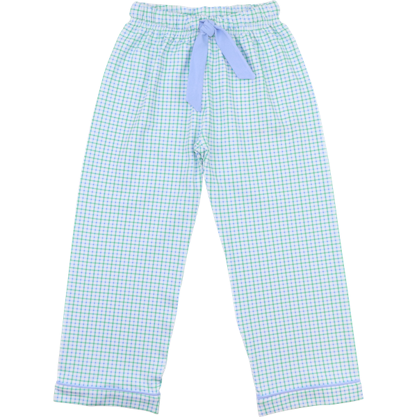 Blue And Green Windowpane Knit Pajama Pants – Cecil & Lou