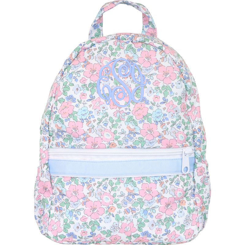 Pink And Blue Floral Backpack