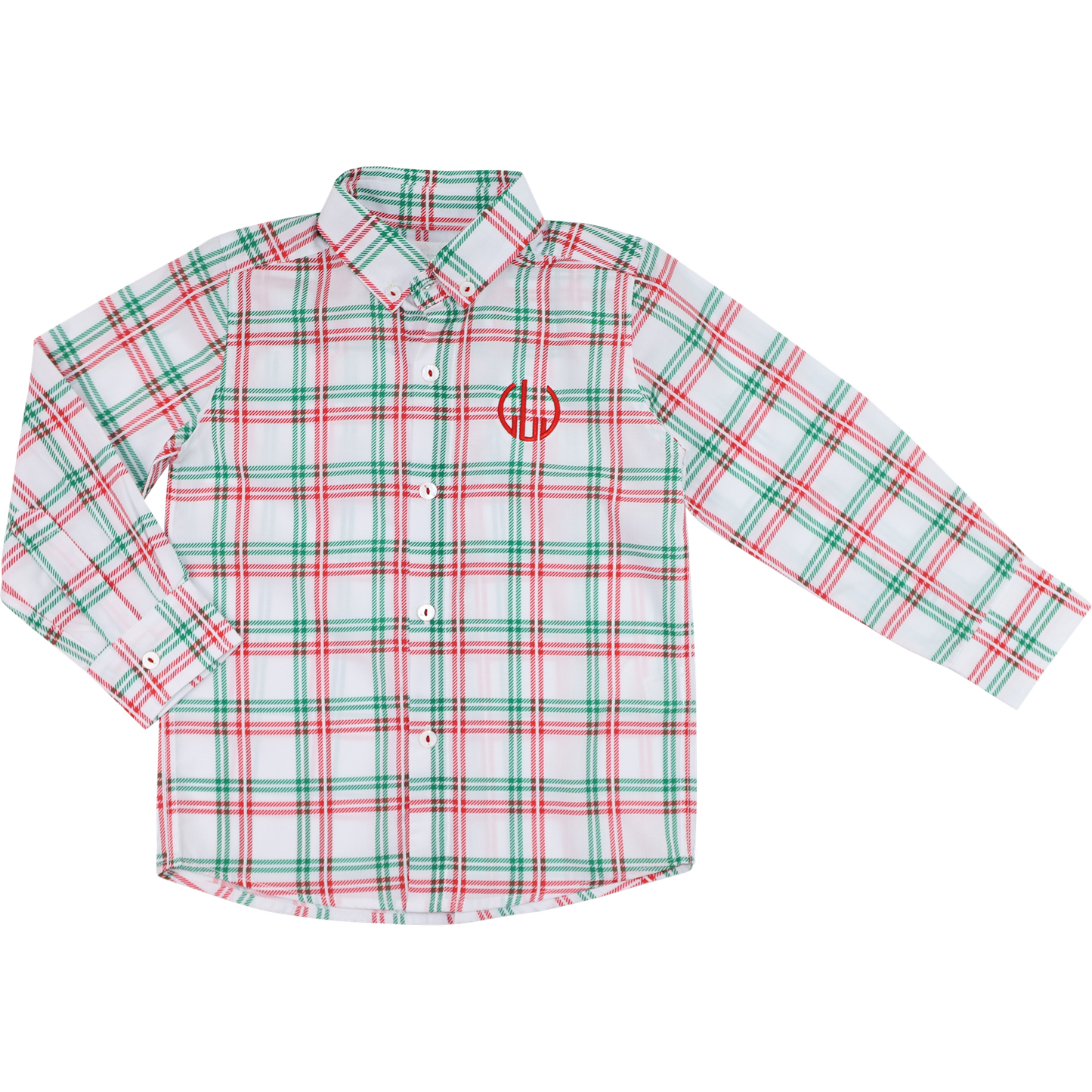 Green And Red Plaid Button Down Shirt