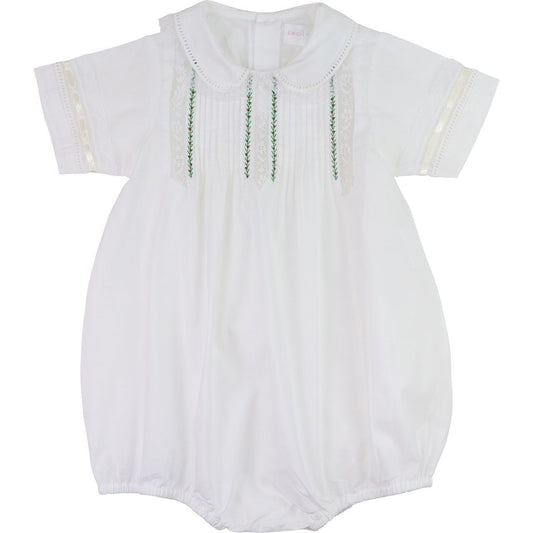 Green Embroidered Heirloom Bubble