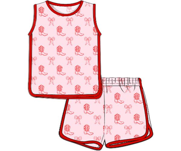 Pink And Red Knit Boots And Bows Play Set