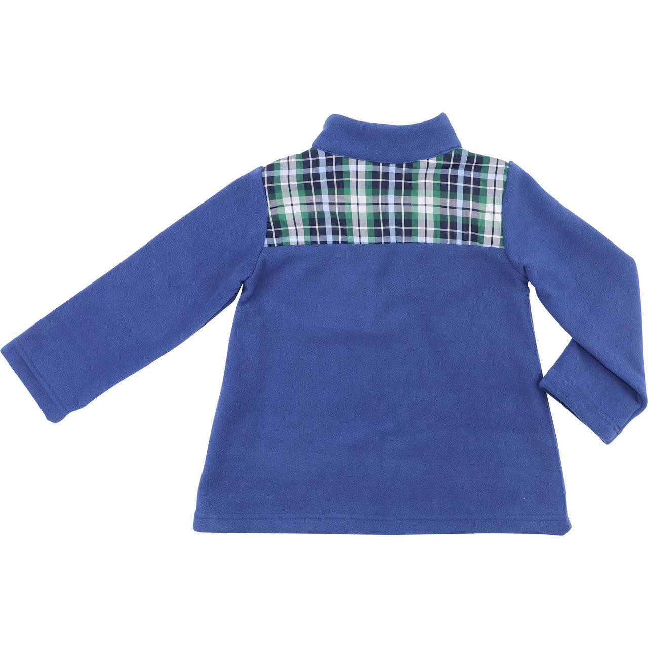 Navy And Green Plaid Fleece Pullover - Shipping Late September Cecil and Lou