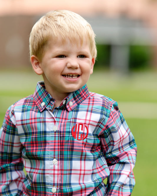 Holiday Tartan Plaid Button Down Shirt