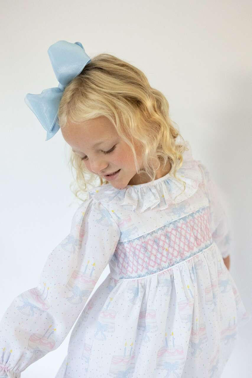 Pink Smocked Birthday Cake Dress  Smocked Threads