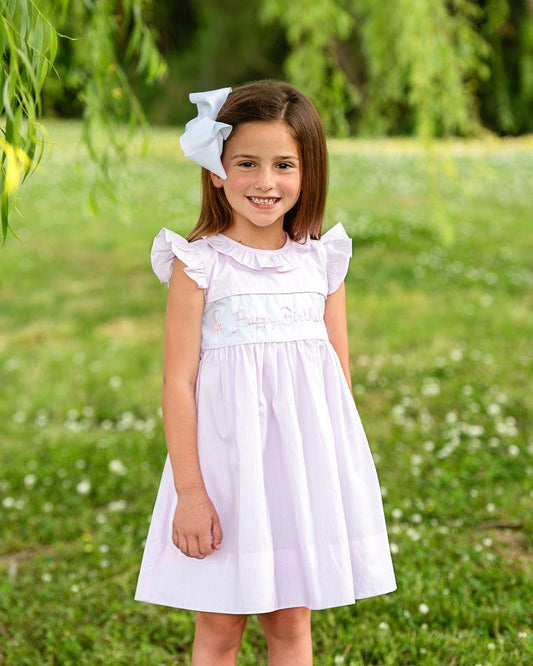 Pink Stripe Happy Birthday Dress Cecil and Lou