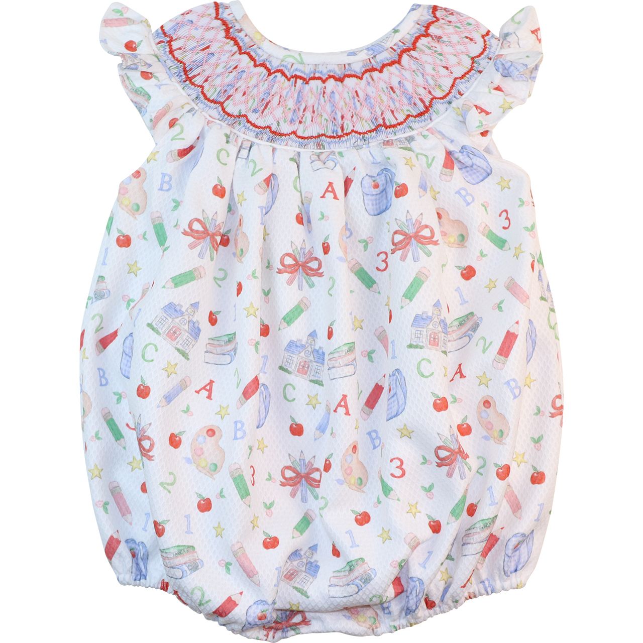 Smocked Honeycomb Back To School Bubble