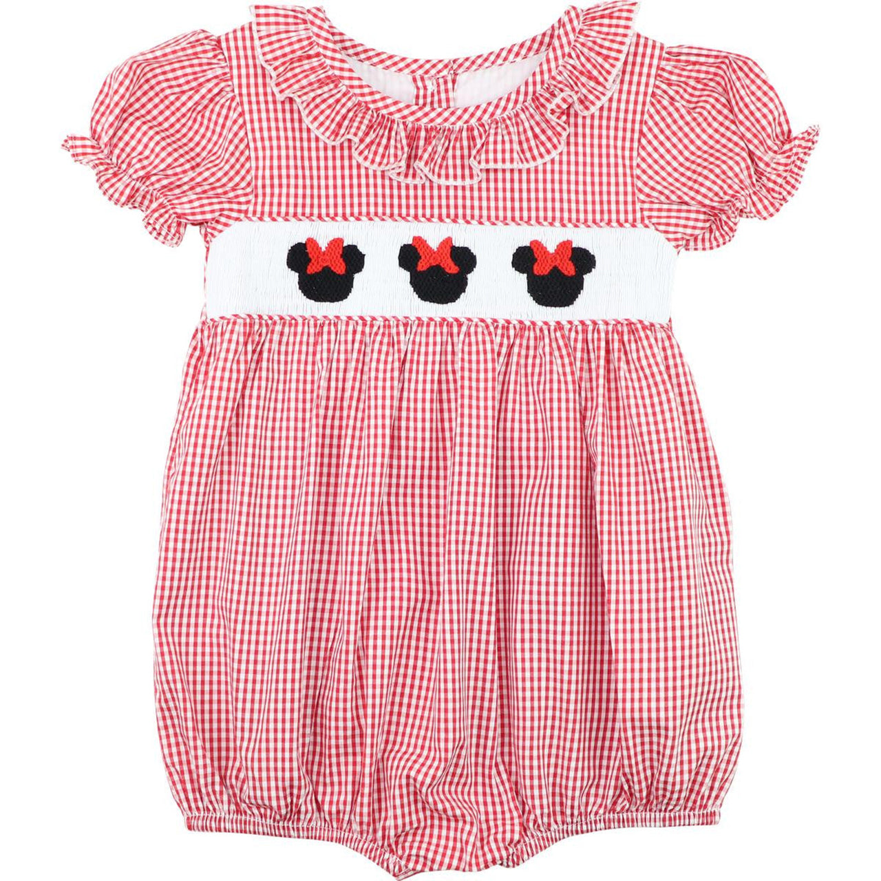Mouse Ears Minnie Mouse Smocked Outfit Mouse Ears Smocked Bubble