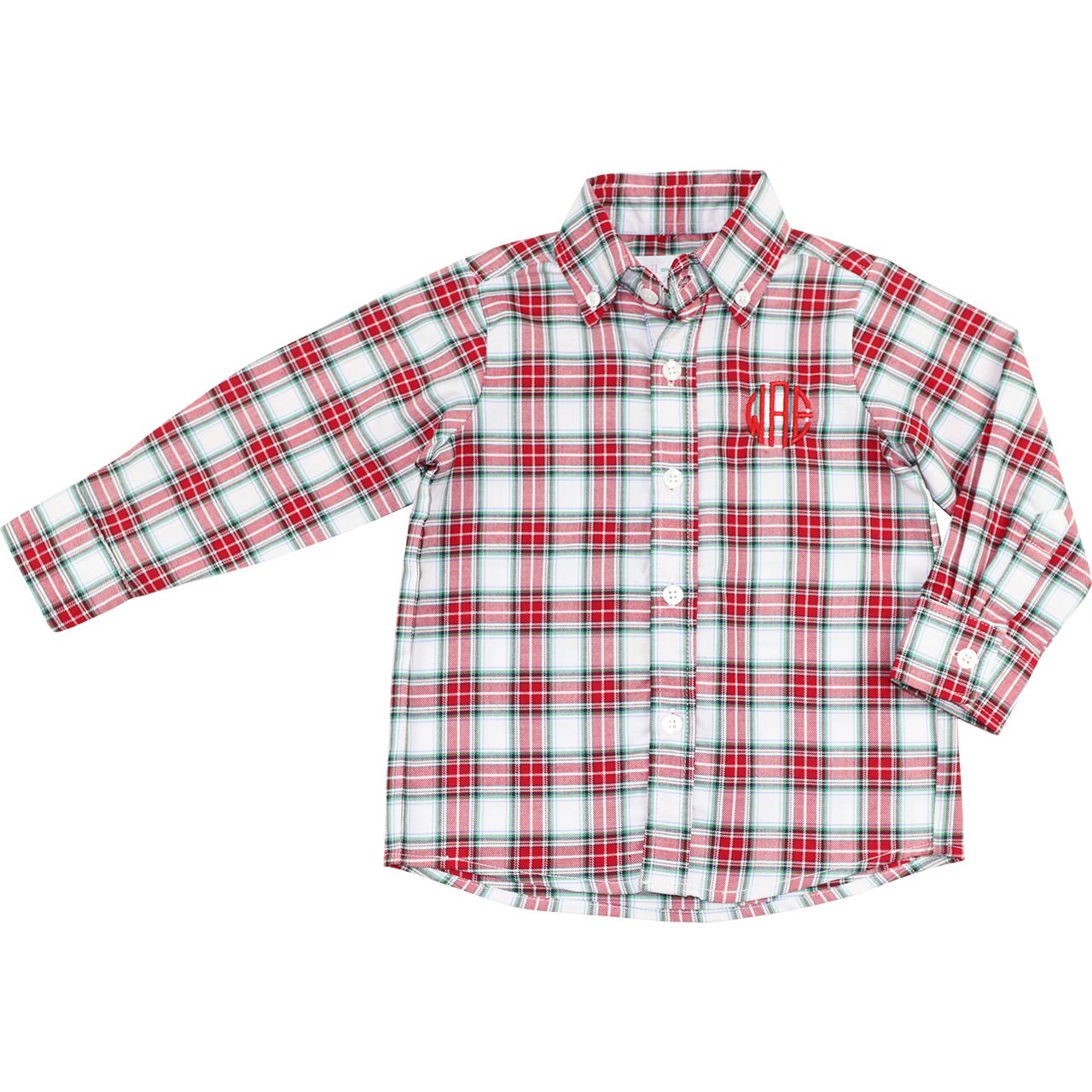 Red And Green Plaid Button Down Shirt