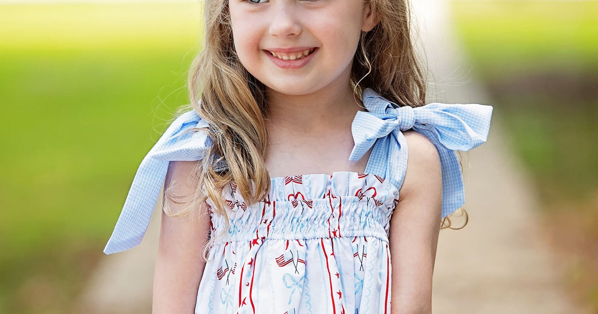 childrens red white and blue dresses Funtasia Too Girls Red & Navy Blue Plaid School Dress