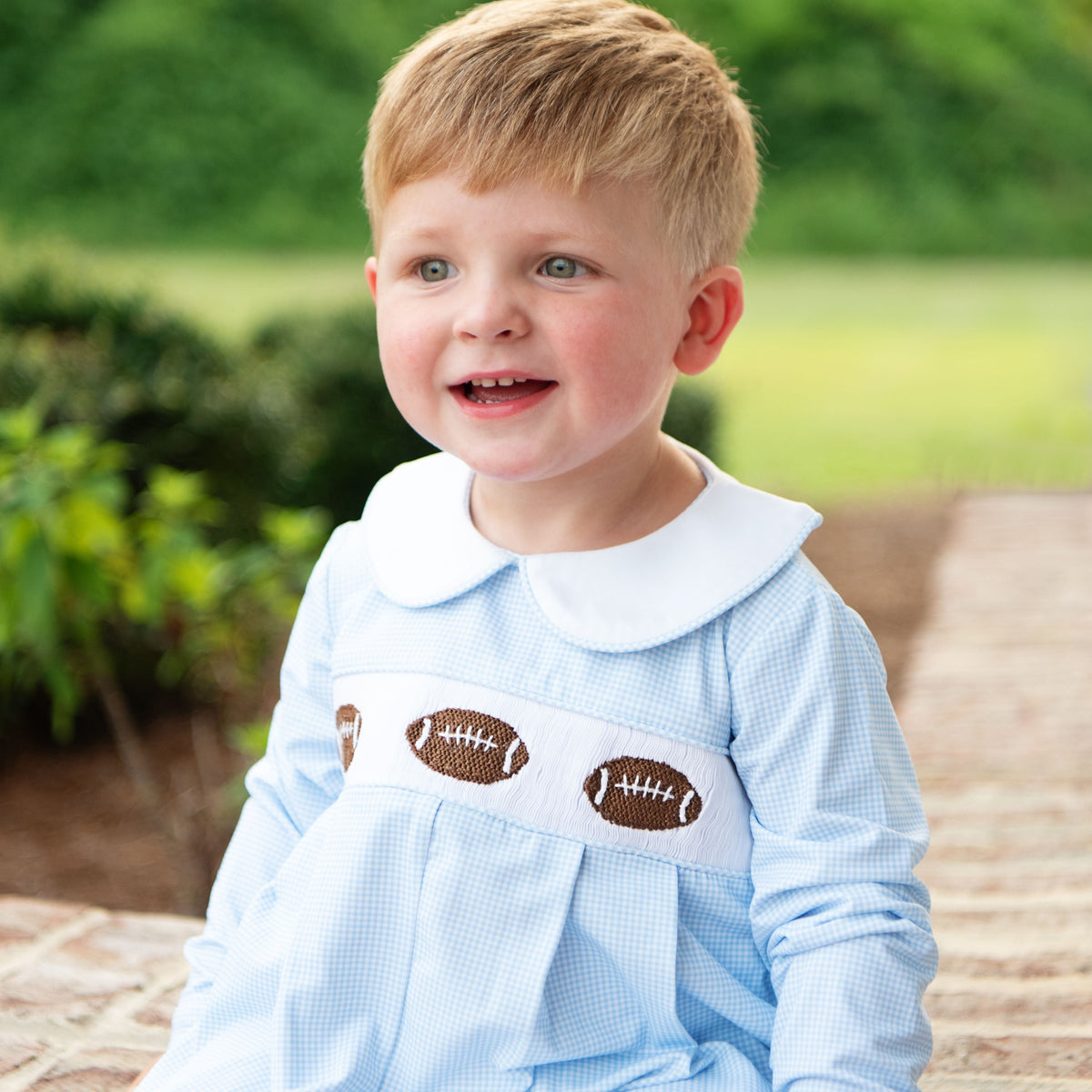 Footballs Blue Romper main image 0