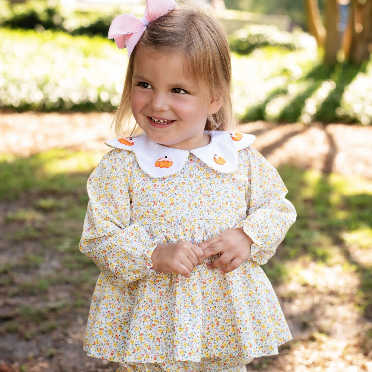 Pumpkin Smocked Dresses, Shirts & Sibling Sets | Cecil & Lou