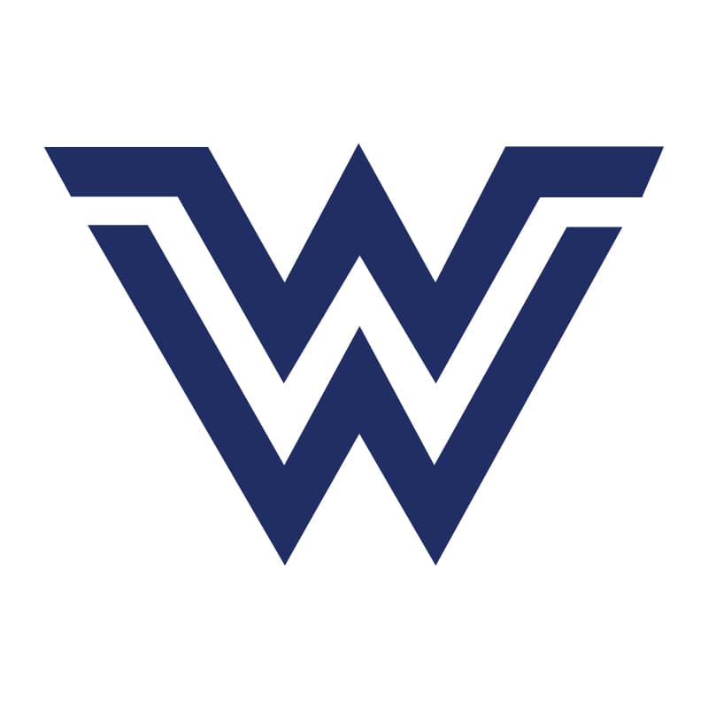 Camp Waldemar logo in navy blue on a light background.