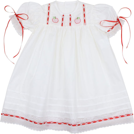 White And Red Apple Heirloom Dress