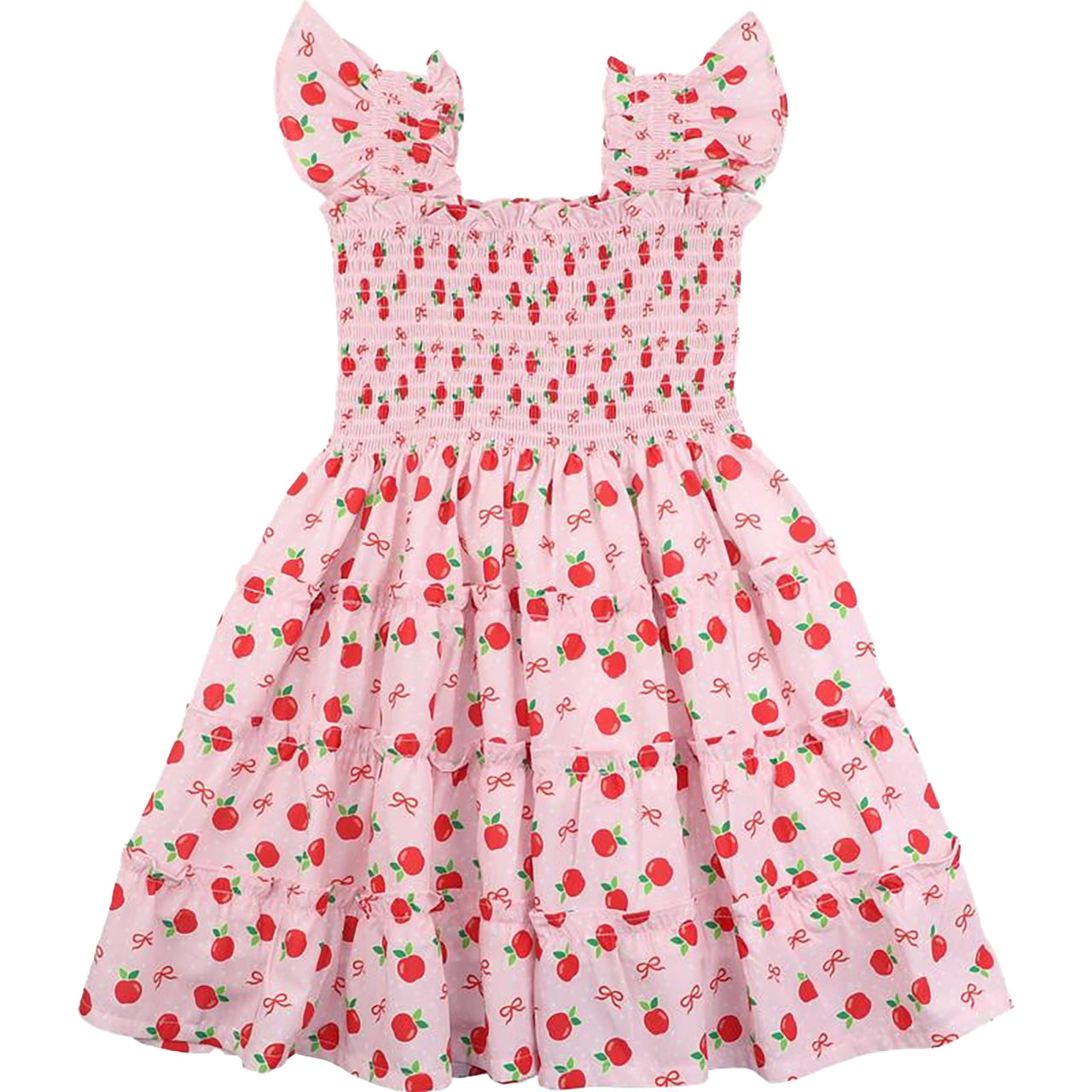 Pink Apple And Bow Dress