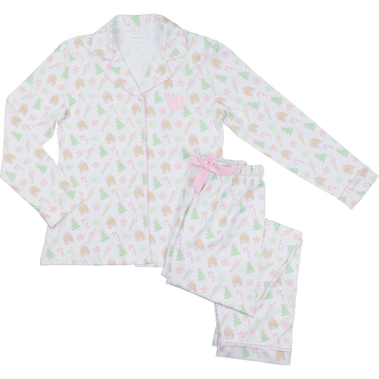 Women's Holiday Gingerbread Knit Pajamas