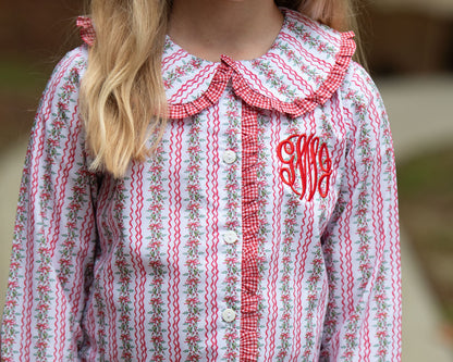Red And Green Holiday Garland Pajamas