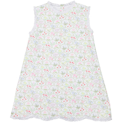 Garden Print Scalloped Dress