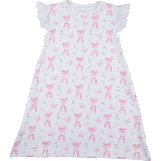 Pink Ballet Eyelet Knit Dress