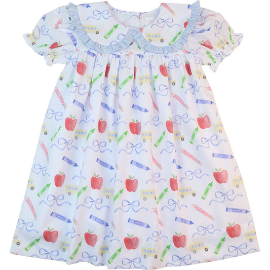 Blue And Red School Supplies Dress