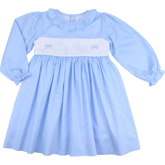 Blue Embroidered Big Sister Dress