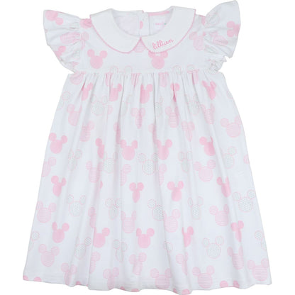 Pink And White Mouse Ears Knit Dress