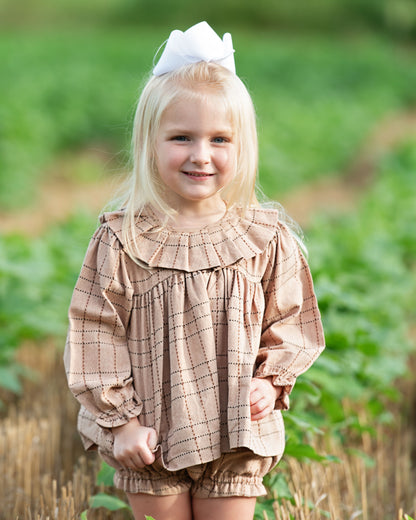 Khaki Plaid Flannel Diaper Set