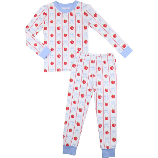 Apple And Bow Knit Pajamas