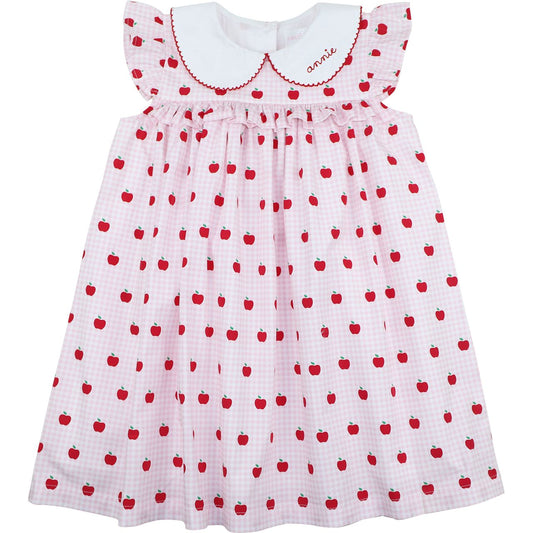 Pink Gingham Apple Dress