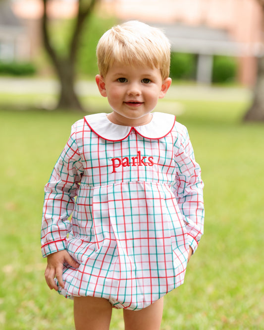 Red And Green Windowpane Bubble