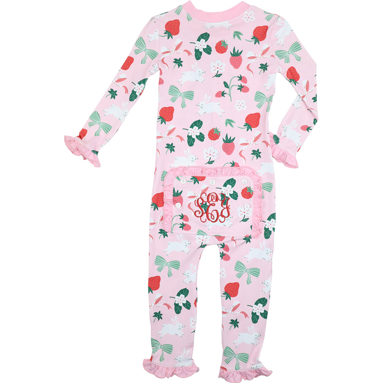 Easter Print Knit Zipper Pajamas