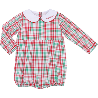 Green And Red Plaid Bubble
