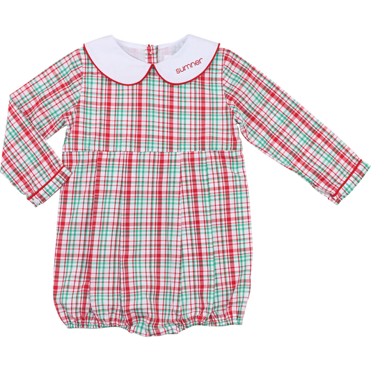Green And Red Plaid Bubble