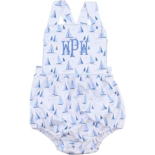 Blue And White Sailboat Bubble