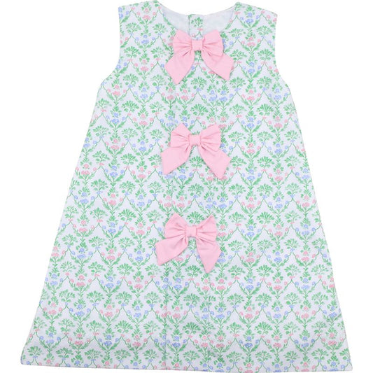 A-Line Floral Bow Dress